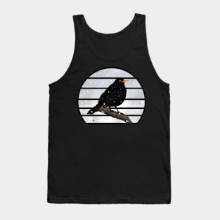 Blackbird Winter Snow Bird Watching Birding Ornithologist Gift Tank Top